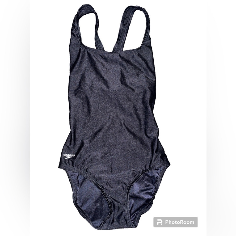 Speedo, Black One Piece Swim Suit, Size 6